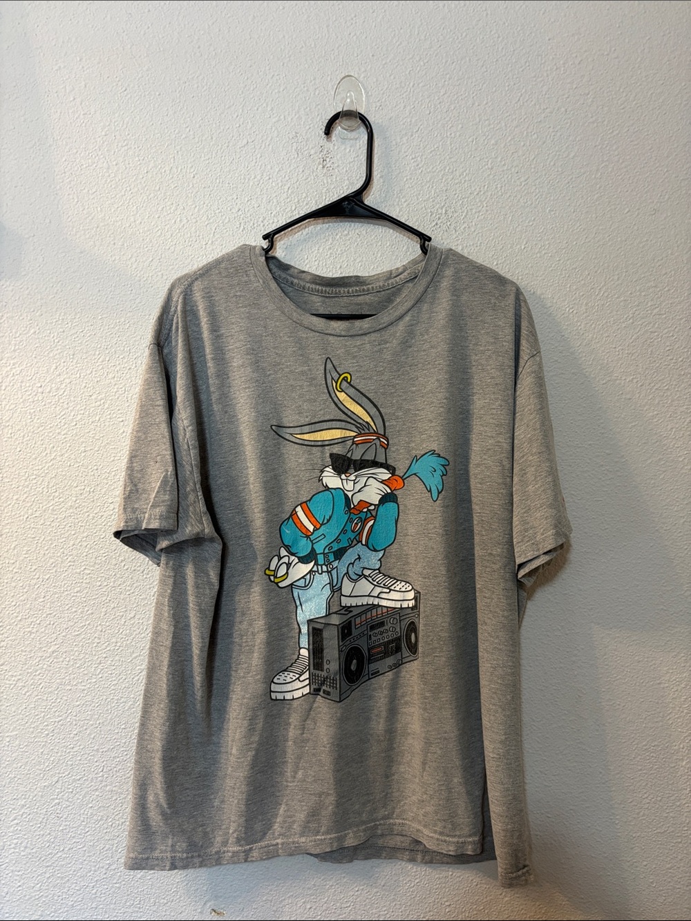Neff X Looney Tunes Graphic Tee with Cartoon Bunny and Boombox